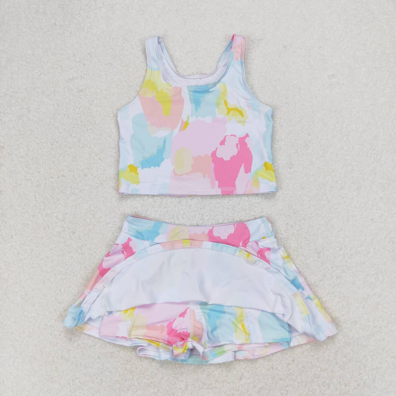 tie dye skort girls swimsuit