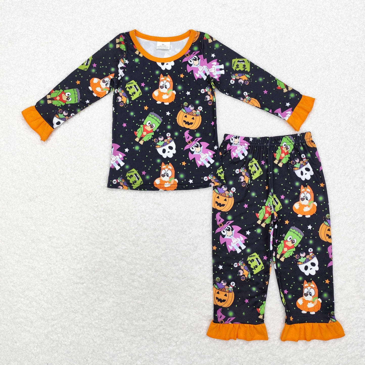 spooky blu*y girls Halloween pajama set