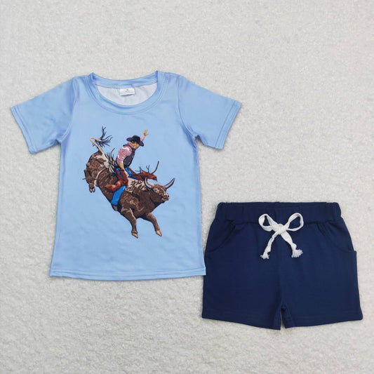 boy rodeo shorts set outfit