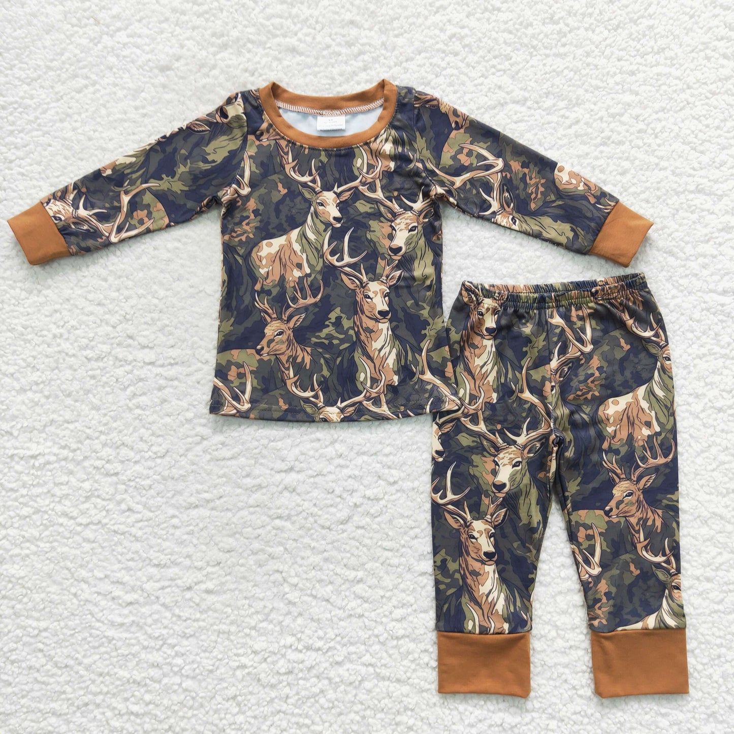 2pieces deer print kids boy pajama