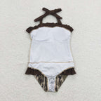 one piece swimsuit camo halter swimwear
