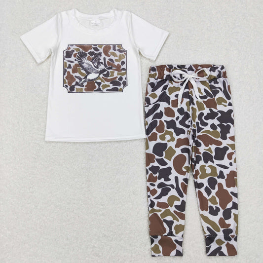 short sleeve camo jogger outfit boys clothes