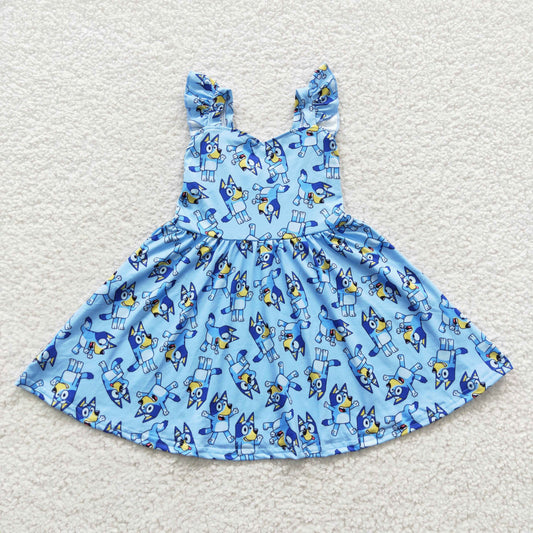 cute bluey twirl dress in blue