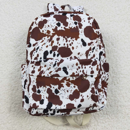 cow print print backpack bag