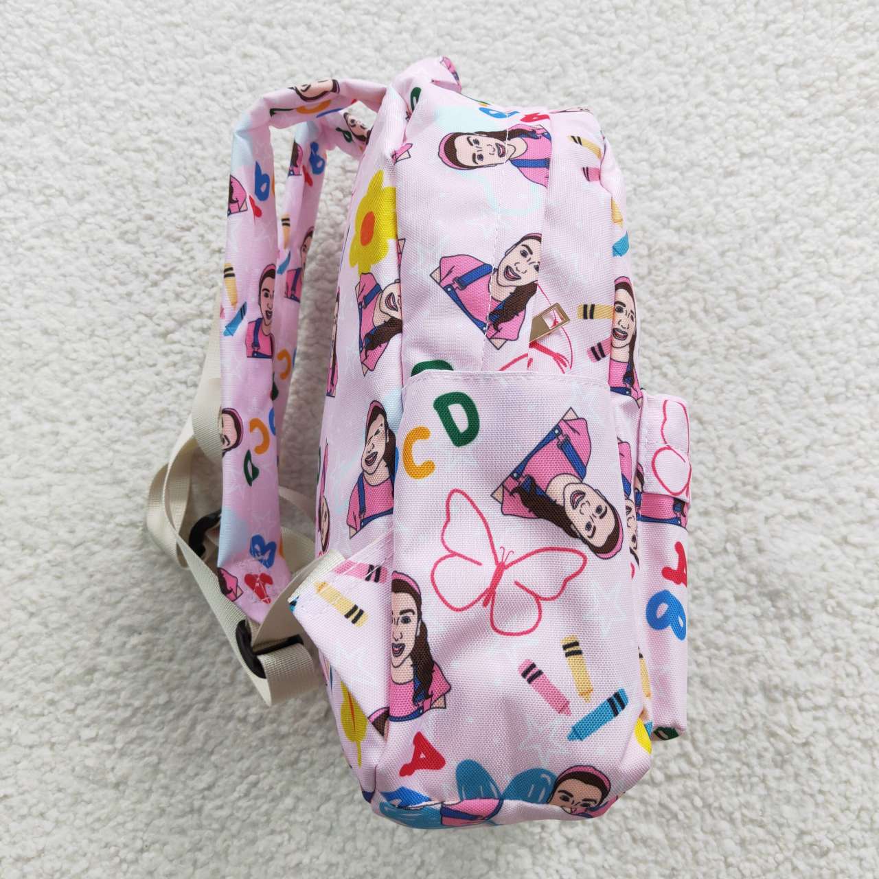 pink abc back to school backpack