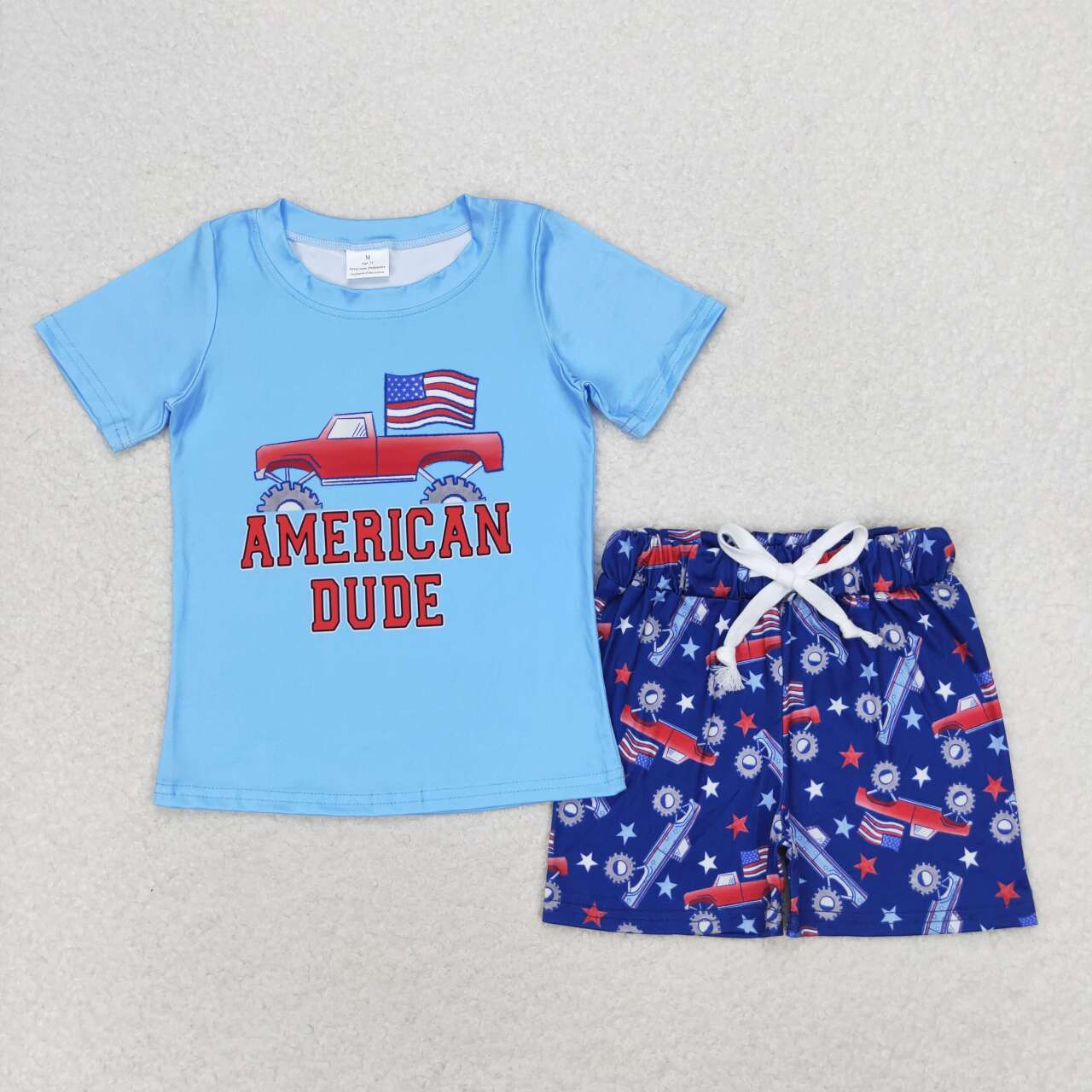 All-American Dude Boys Red, White & Blue Shorts Outfit