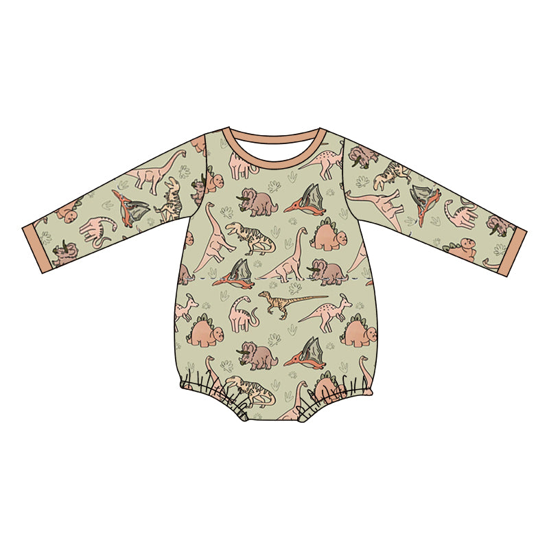 Pre order long sleeve dinosaur romper