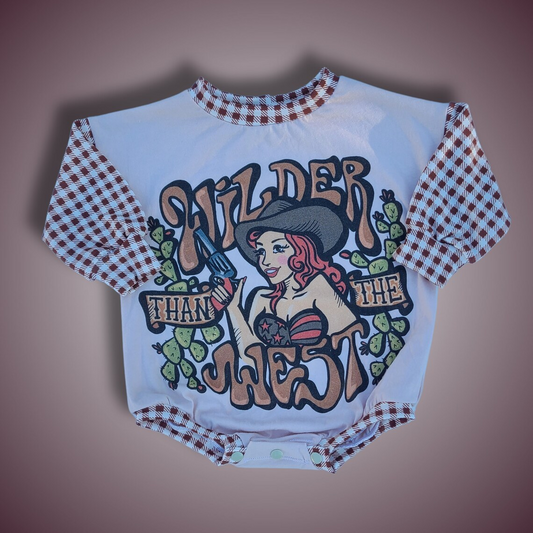 Pre order wilder west baby romper