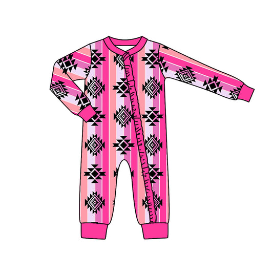 Pre order pink aztec baby romper