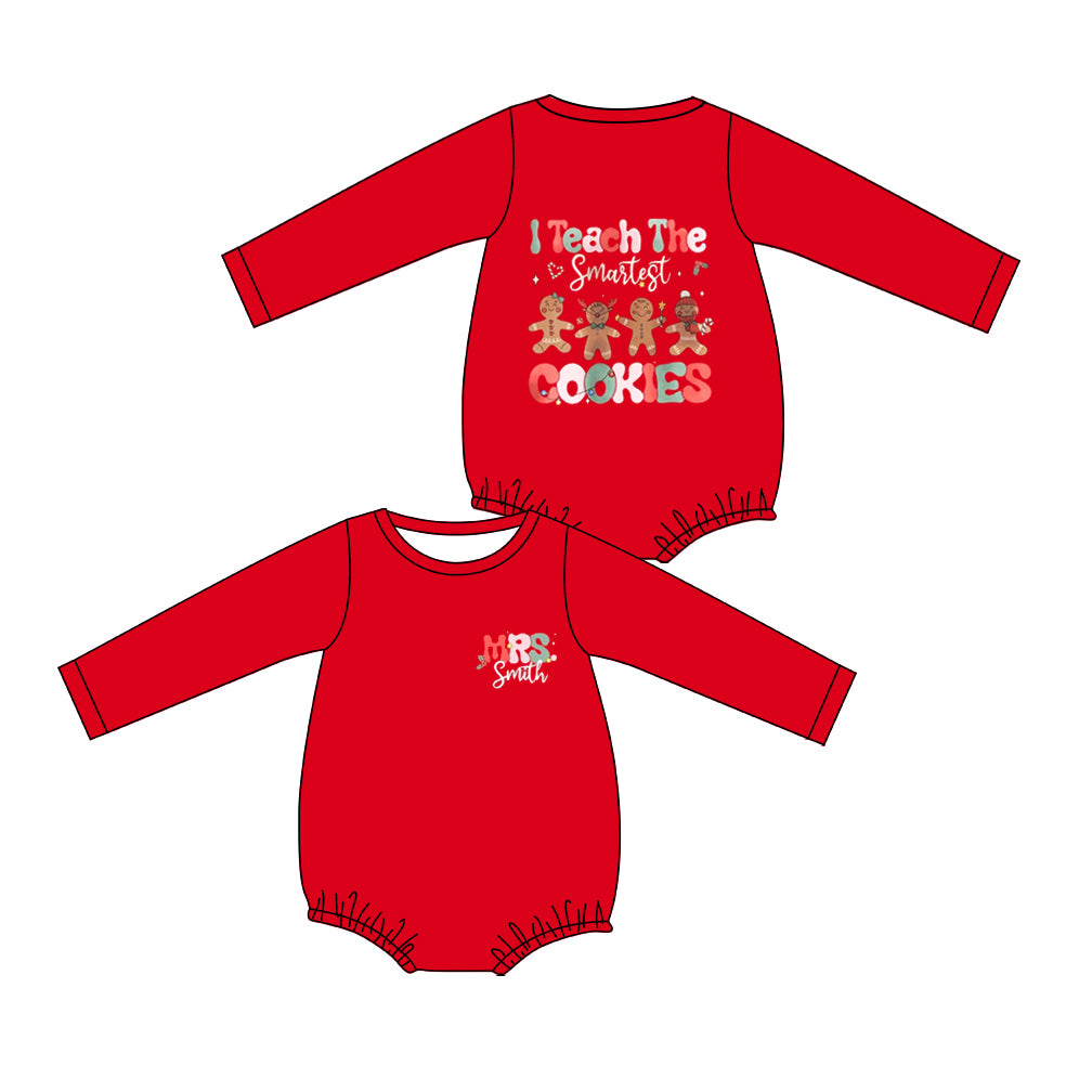 Pre order  i teach the smartest cookies baby romper