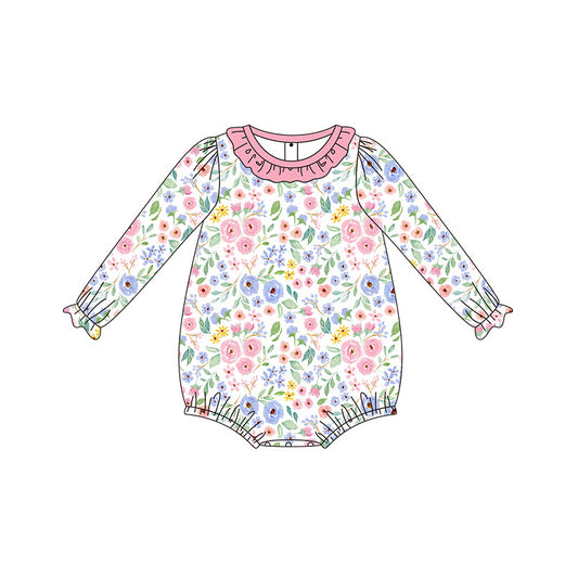 Pre order baby girl fall floral bubble