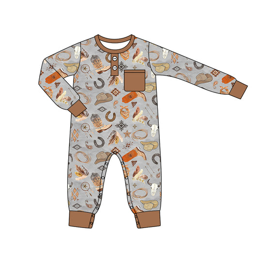 Pre order baby boy rodeo romper