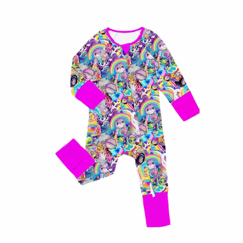 Pre order baby boy lisa frank zip sleeper