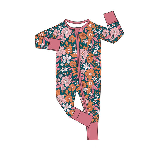 Pre order floral baby zip sleeper
