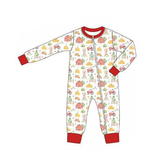 Pre order baby boy long sleeve zip sleeper pajama