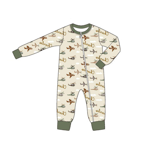 Pre order baby boy long sleeve zip sleeper pajama