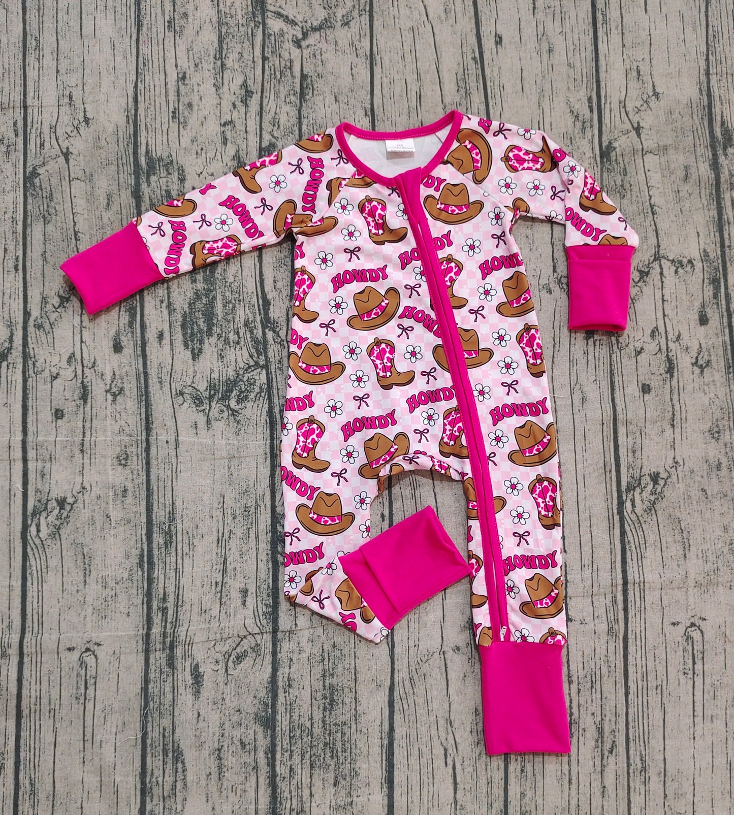 Pre order howdy boots baby girl sleeper