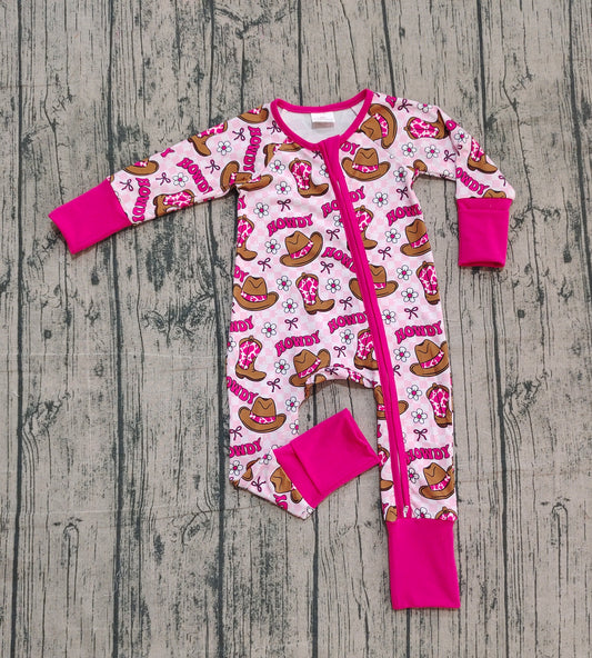 Pre order howdy boots baby girl sleeper