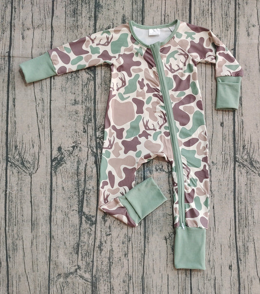Pre order hunter camo zip sleeper pajama