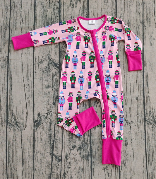 Pre order long sleeve pink nutcracker zippy sleeper