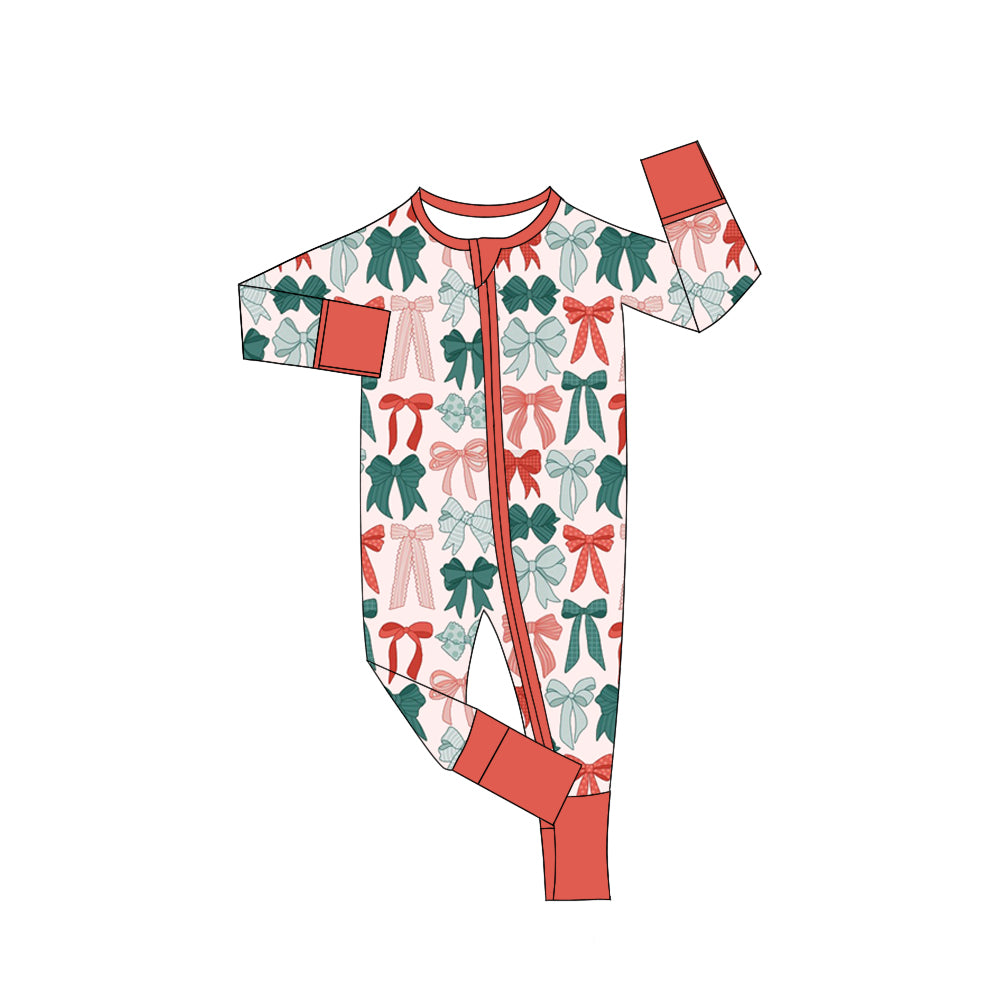 Pre order Christmas belle bow zippy sleeper