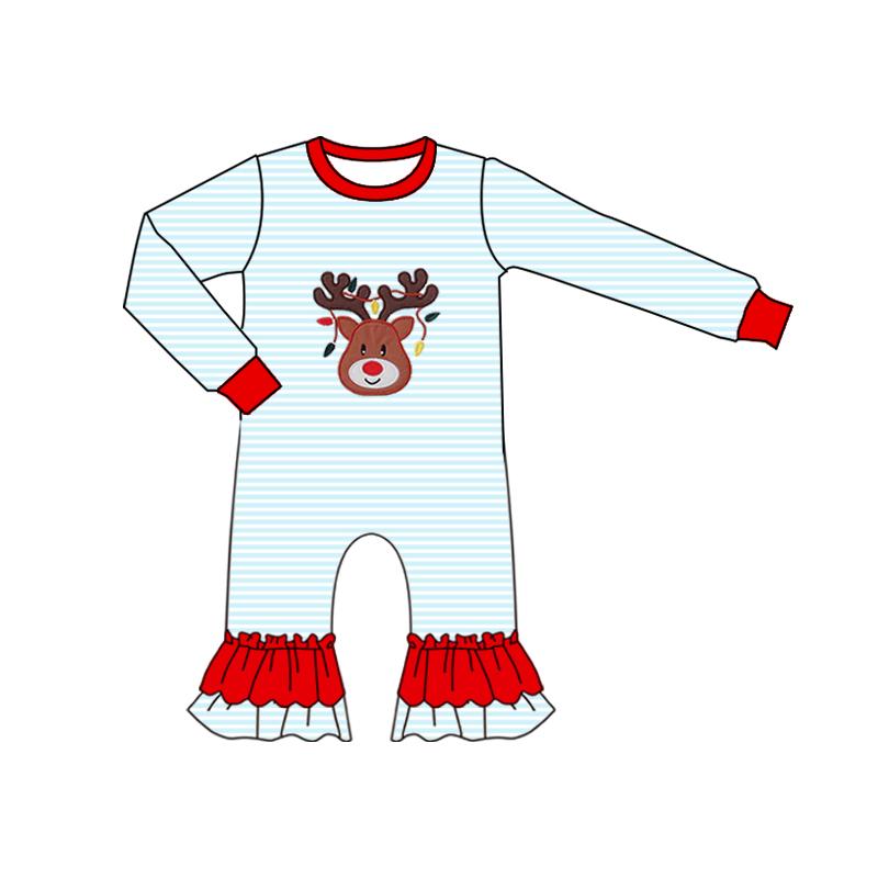 Pre order reindeer girl romper