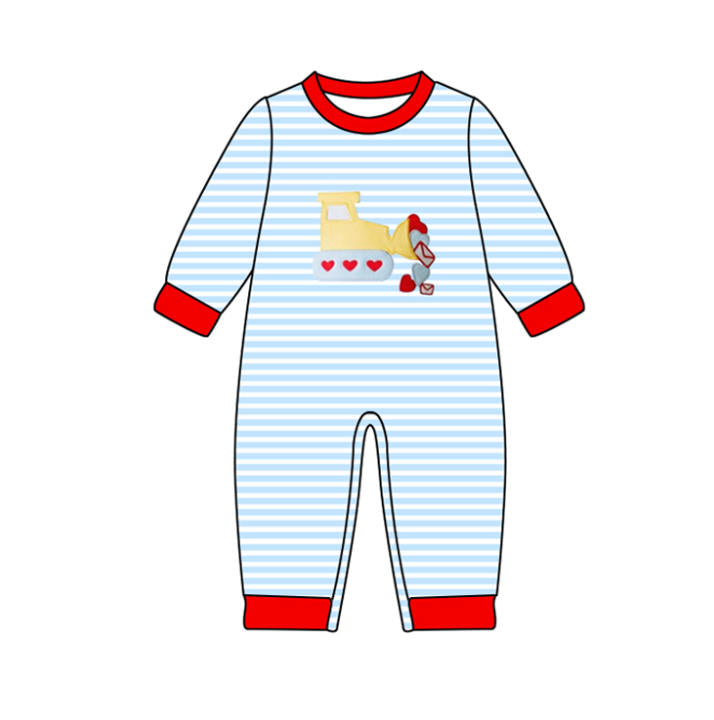Pre order valentine's day baby boy romper