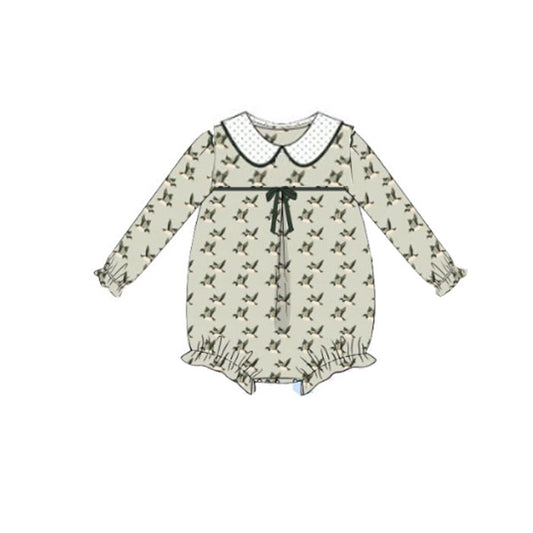 Pre order olive duck mallard girl romper