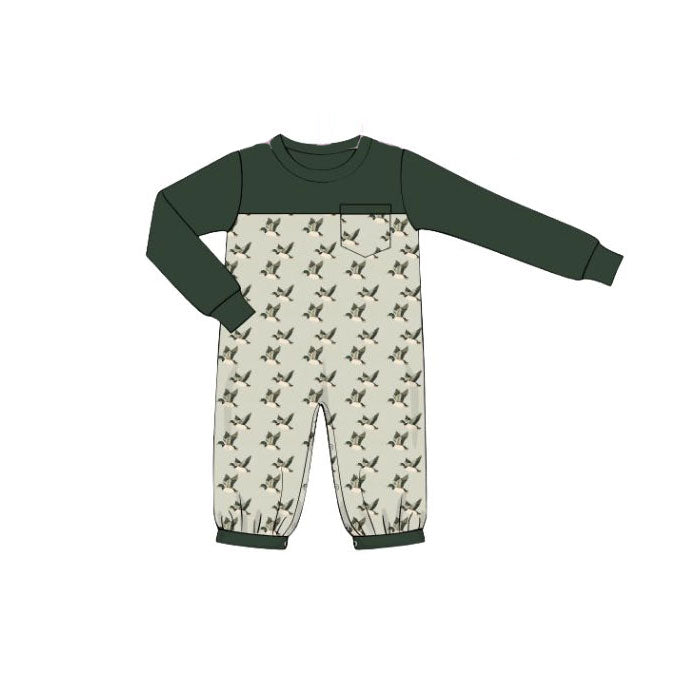Pre order olive duck mallard boy romper