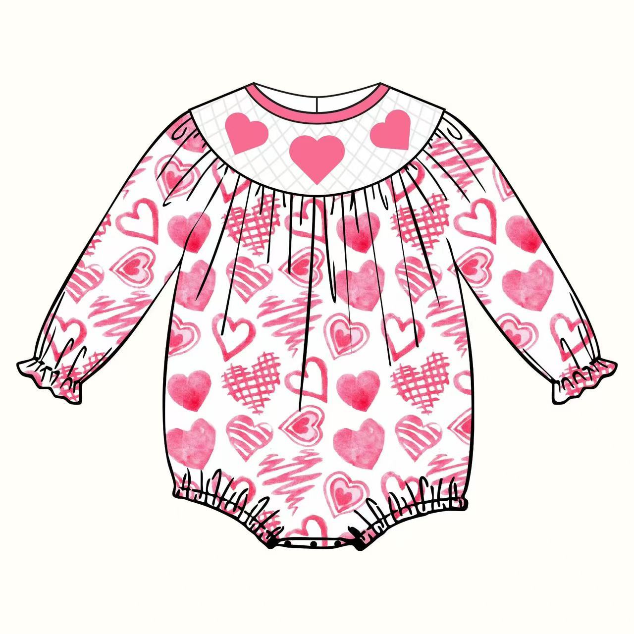 Pre order Heart Print Girl Bubble
