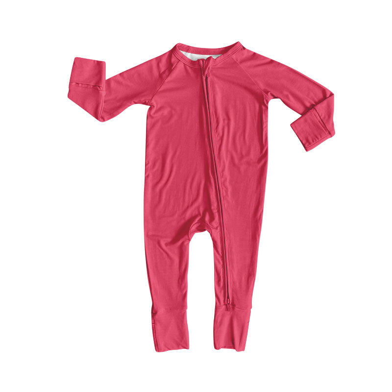 Pre order long sleeve solid cotton zip sleeper
