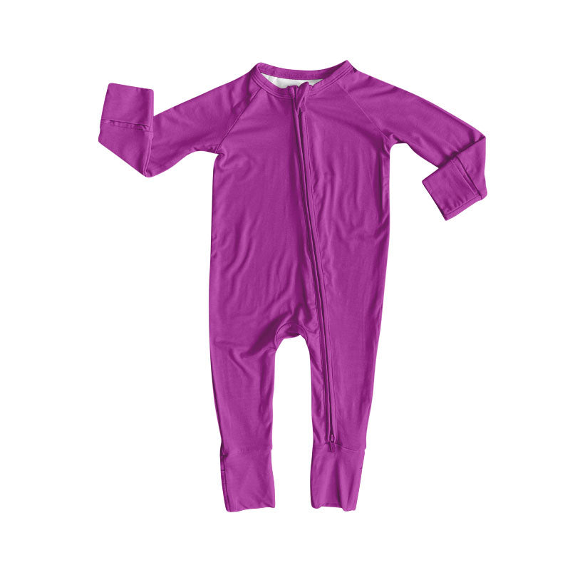 Pre order long sleeve solid cotton zip sleeper
