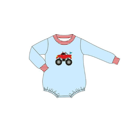 Pre order monster truck boy romper