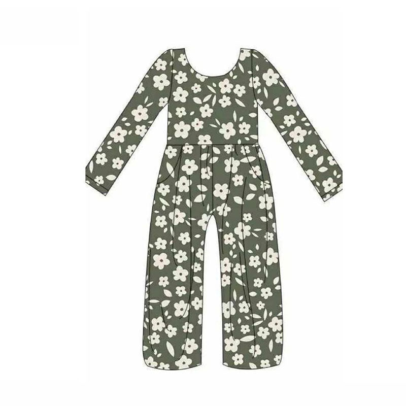 pre order long sleeve floral jumpsuit