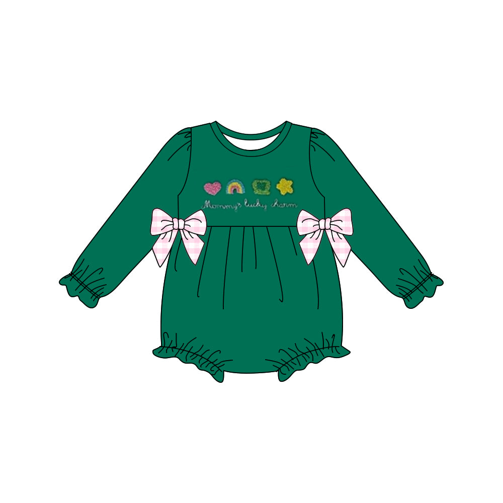 Pre order mommy's lovely charm green romper