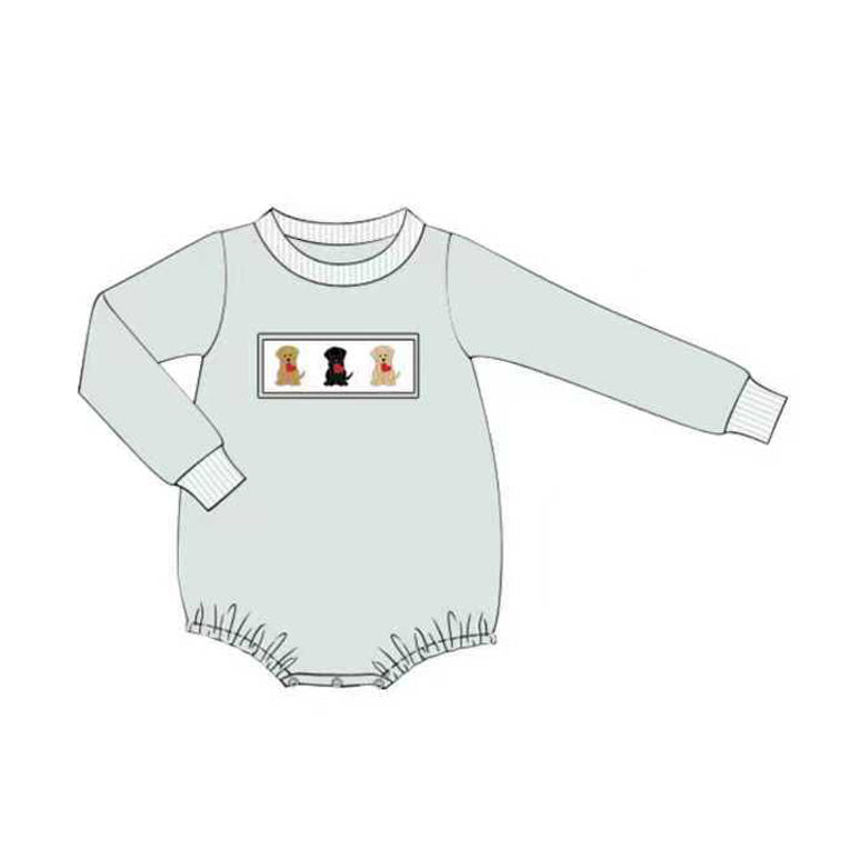 Pre order valentine dog boy romper