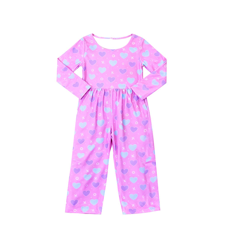 pre order long sleeve valentine heart jumpsuit