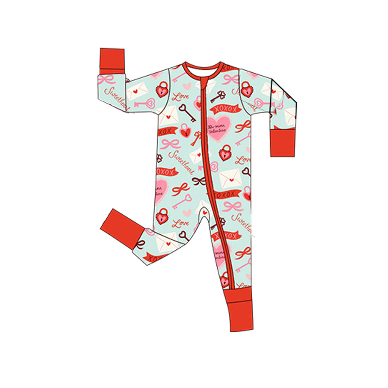 Pre order valentine's day zip sleeper baby clothes