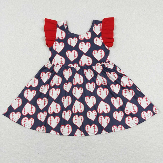 flutter sleeve baseball twirl dress