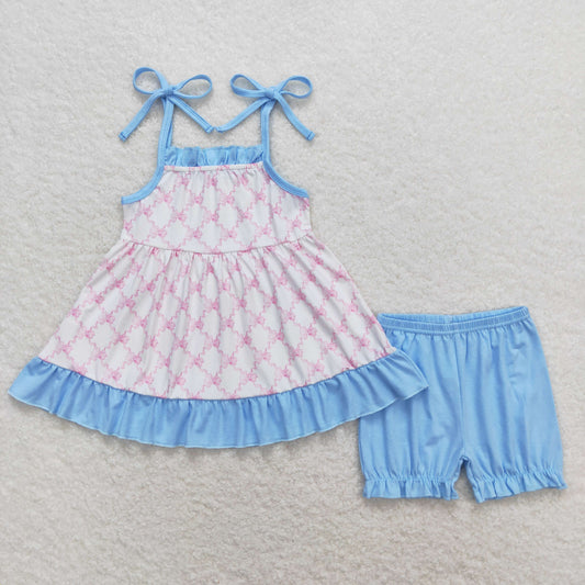 pink bows bloomer set baby girl clothing