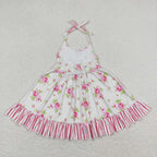 wholesale kids clothing girls daisy flower halt twirl dress