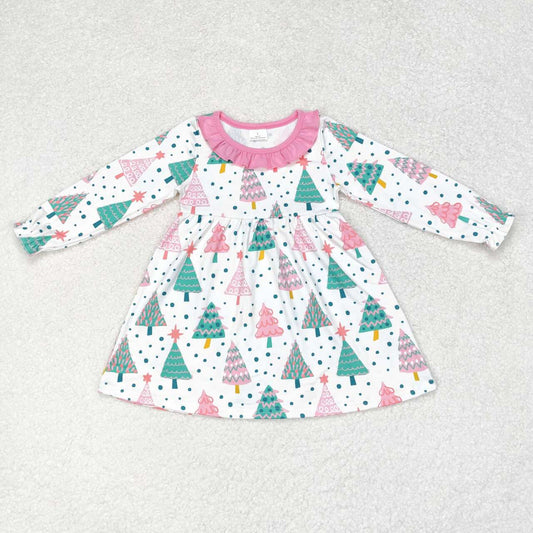 toddler girl long sleeve Christmas tree dress