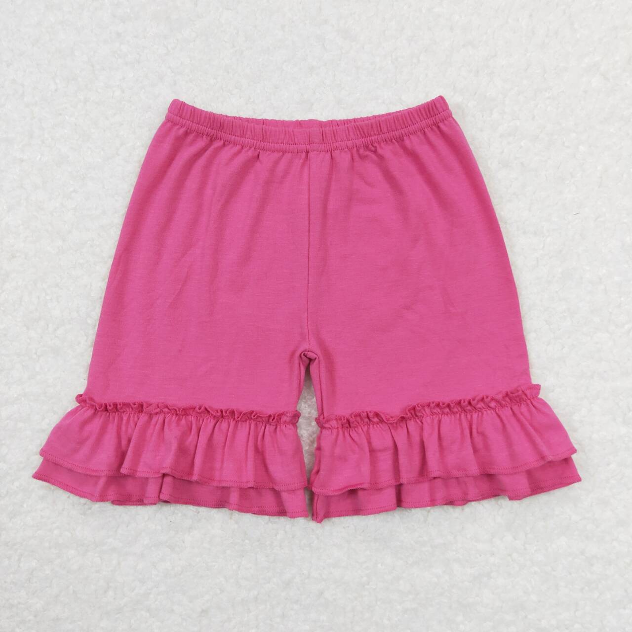 hot pink ruffle shorts girl bottom