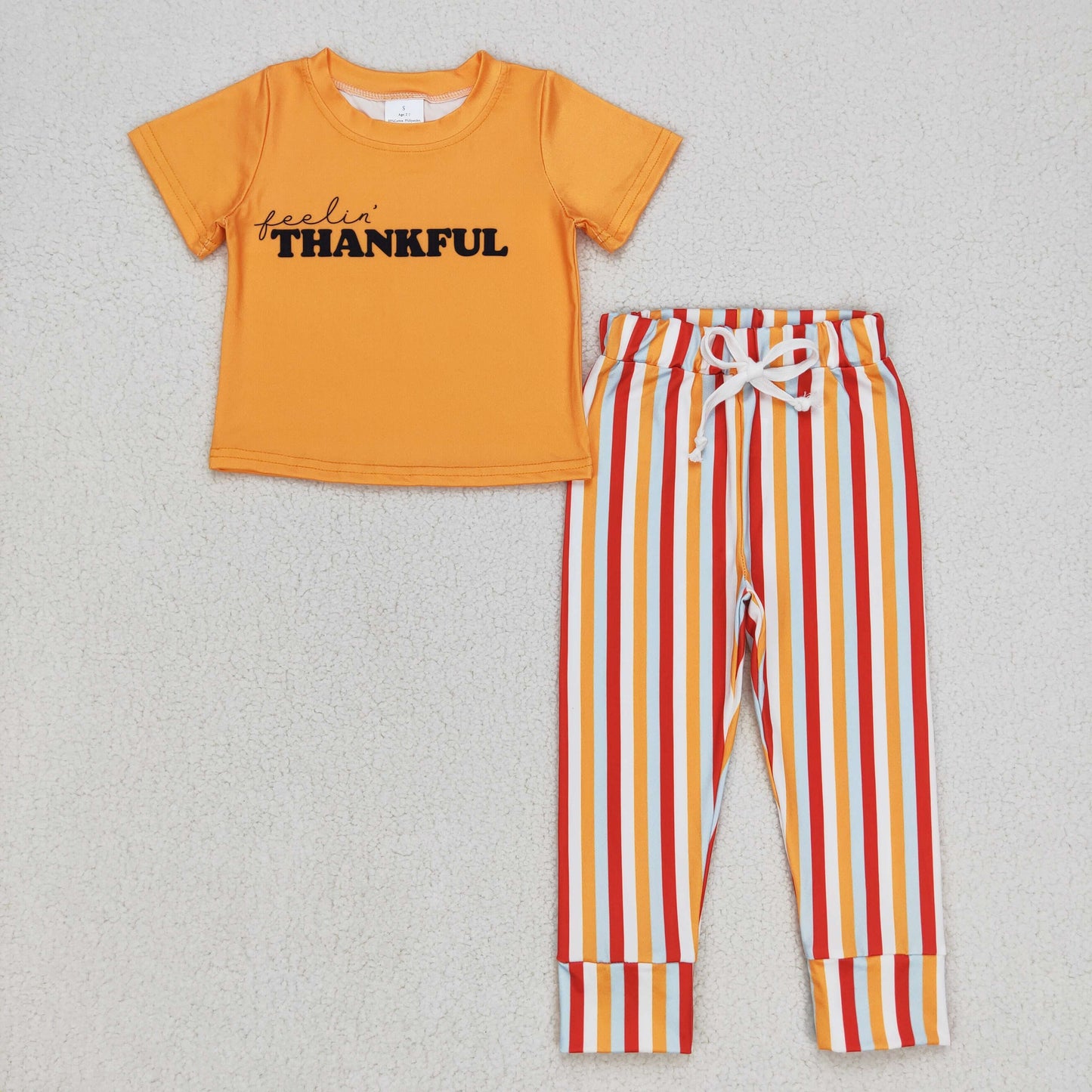 thankful striped pants set little girls clothes