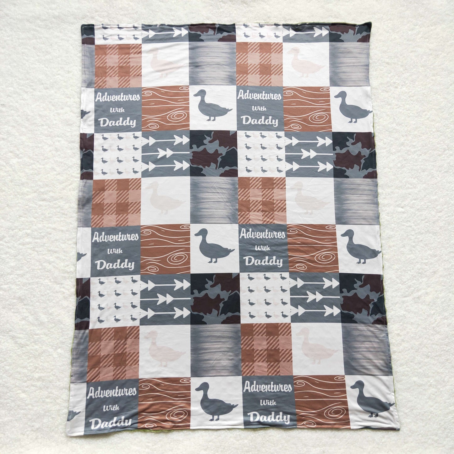 adventures duck print minky blanket