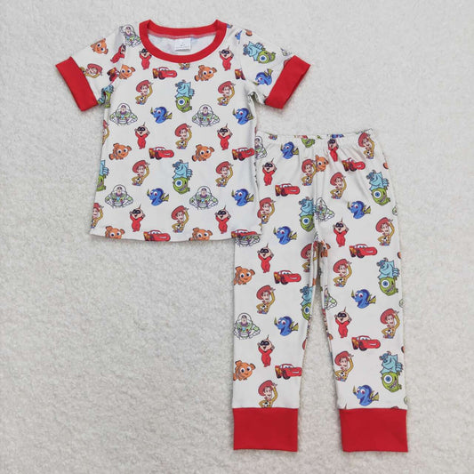 short sleeve cartoon kids pajama