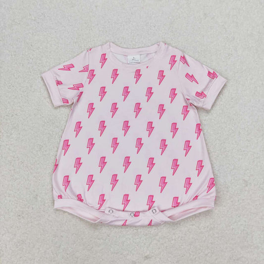 short sleeve pink lightning bubble