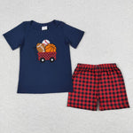 ball embroidery boy shorts set
