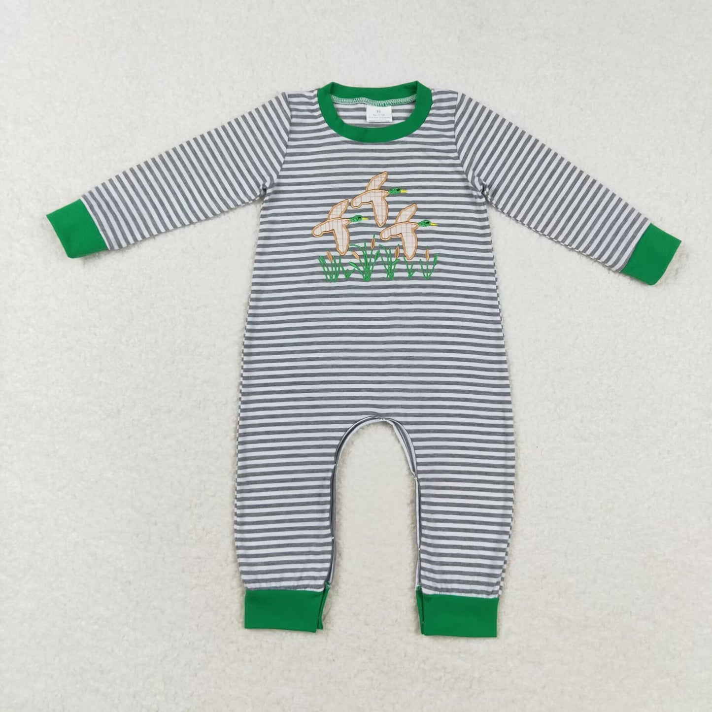 Mallard Duck Trio Embroidered Romper