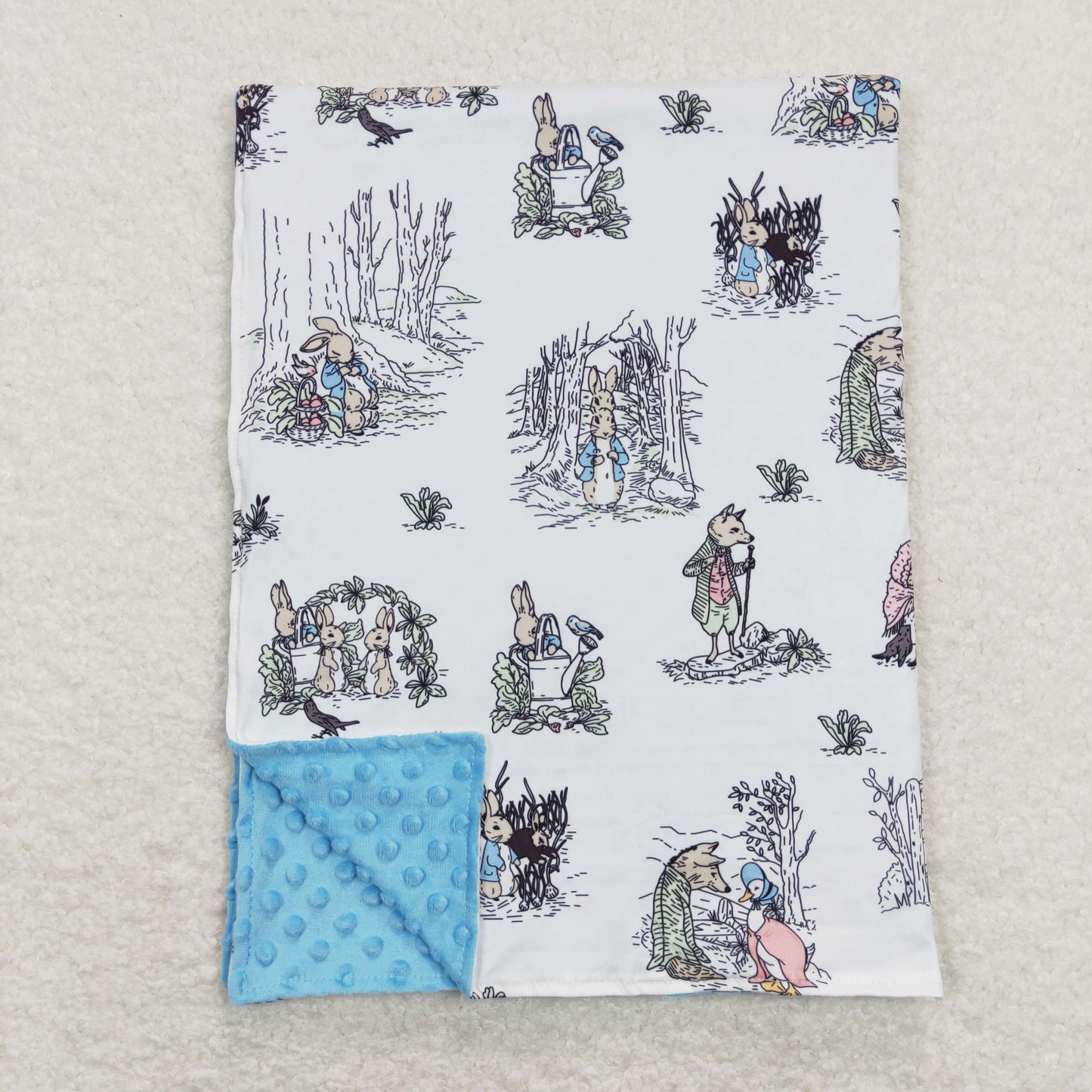 easter rabbit print blanket